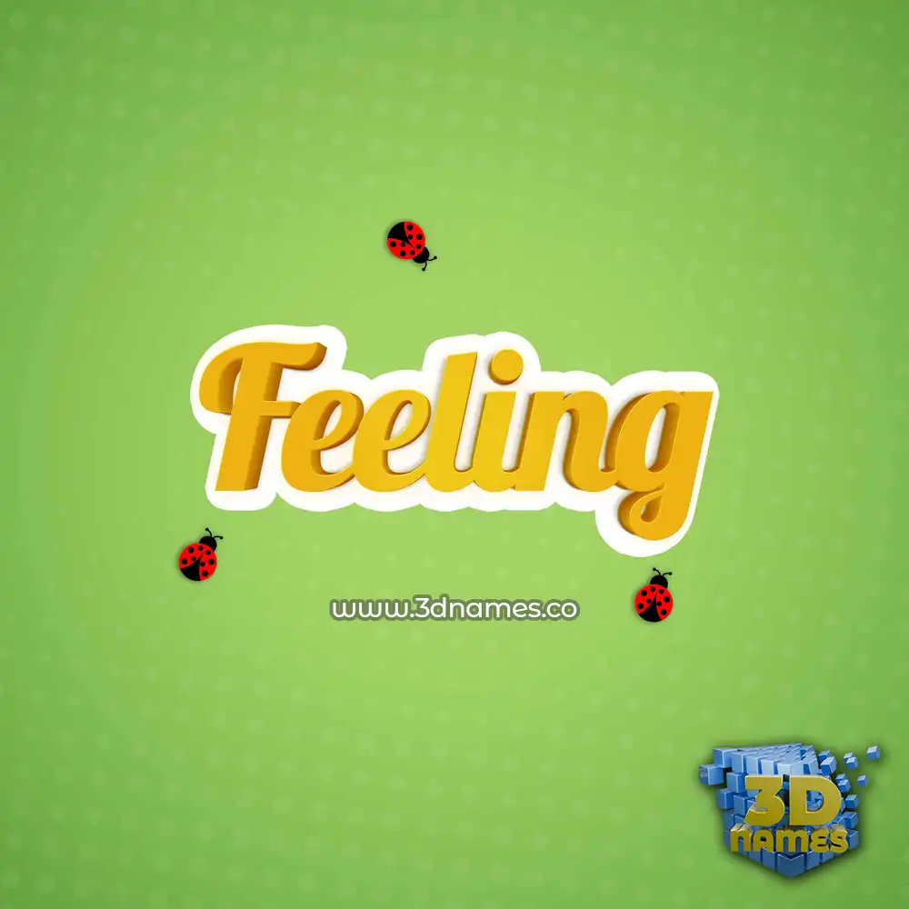 feeling in Ladybugs style - 3D name wallpaper