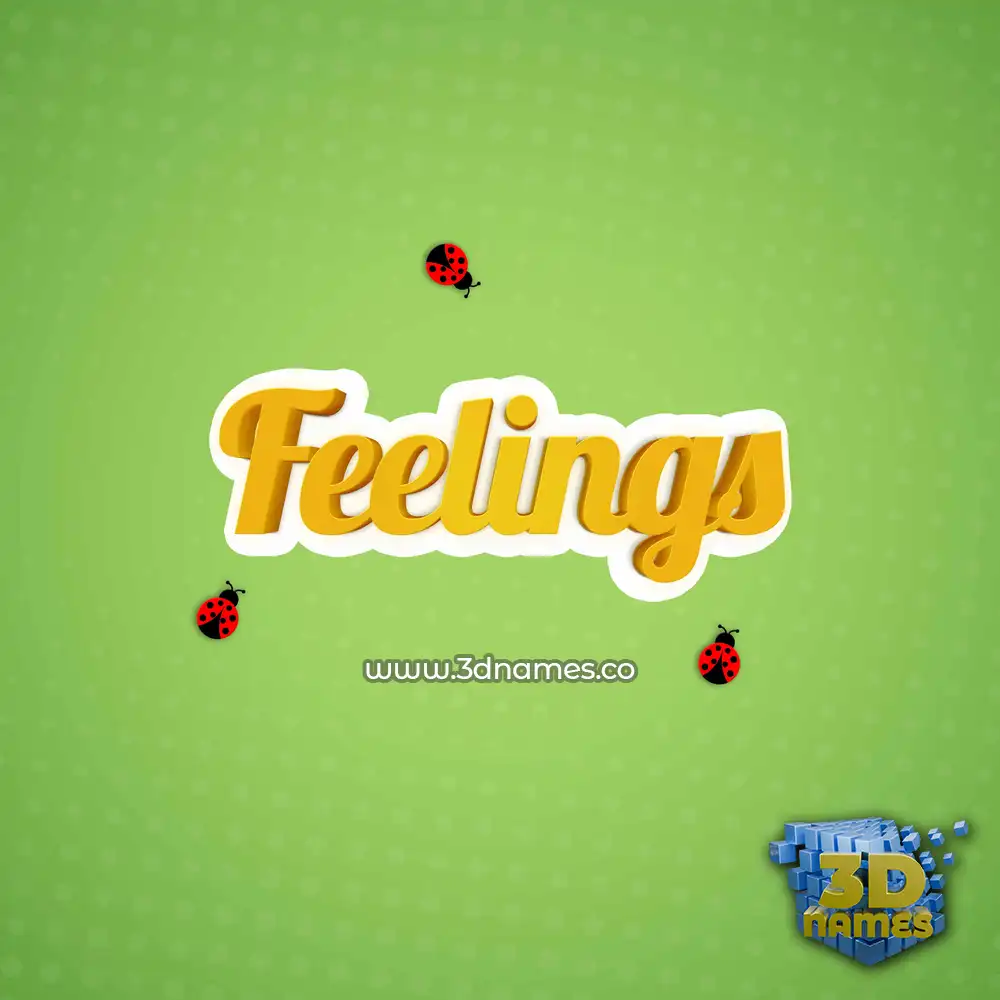 feelings in Ladybugs style - 3D name wallpaper
