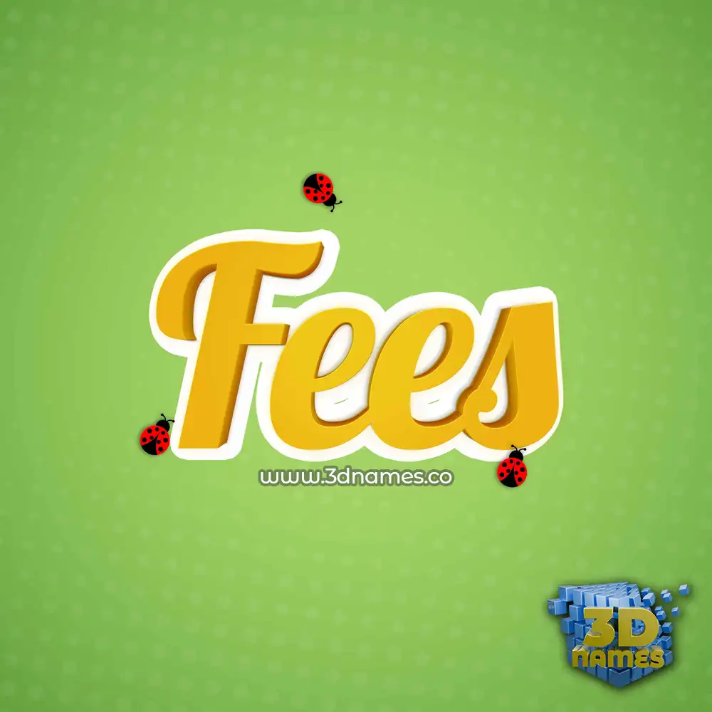 fees in Ladybugs style - 3D name wallpaper