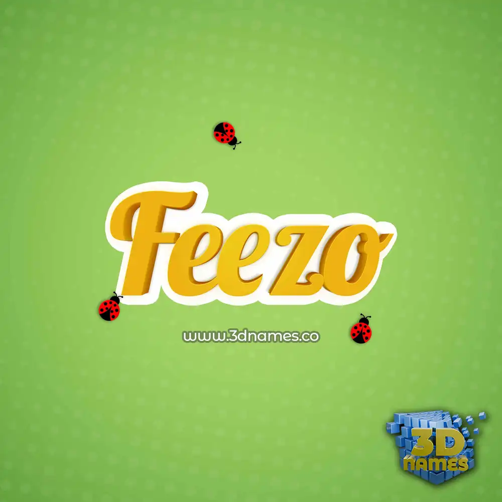 feezo in Ladybugs style - 3D name wallpaper