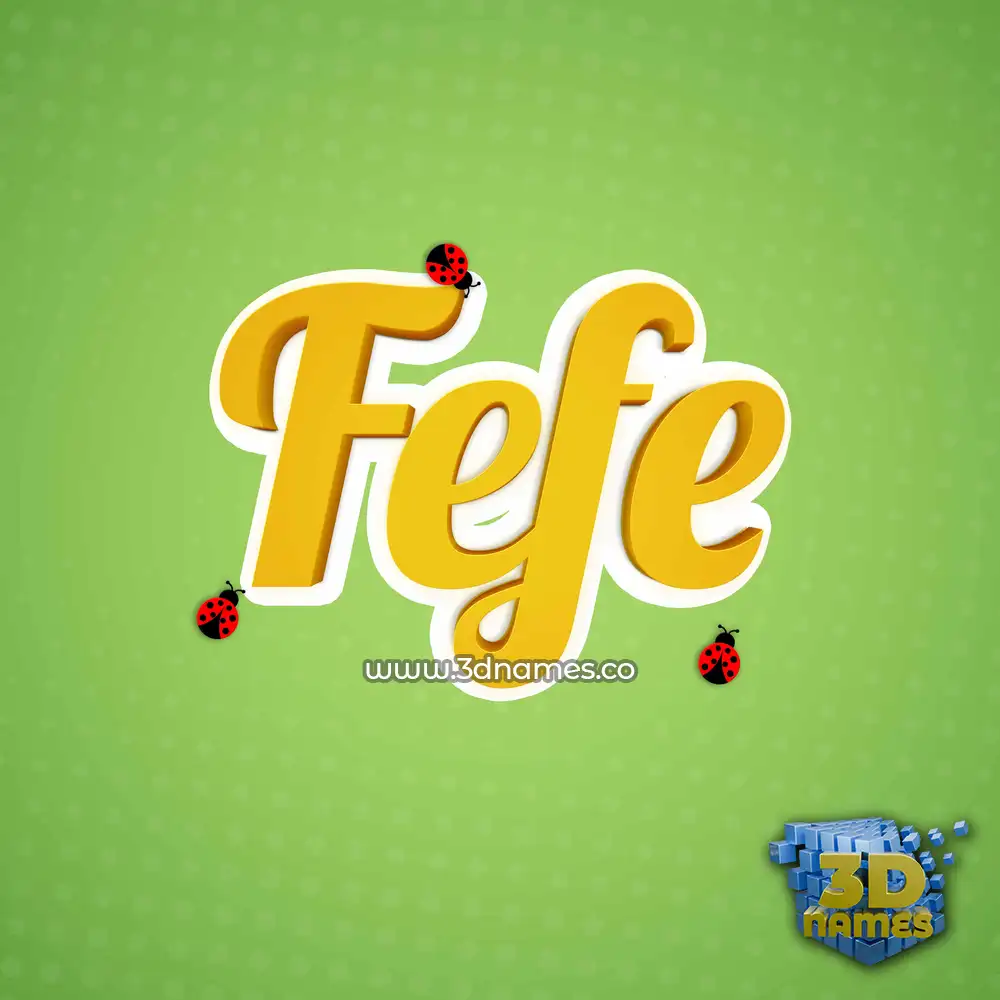 fefe in Ladybugs style - 3D name wallpaper