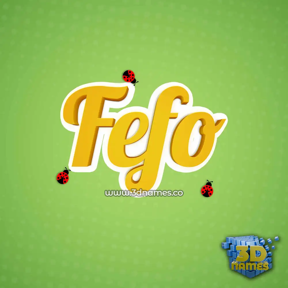 fefo in Ladybugs style - 3D name wallpaper