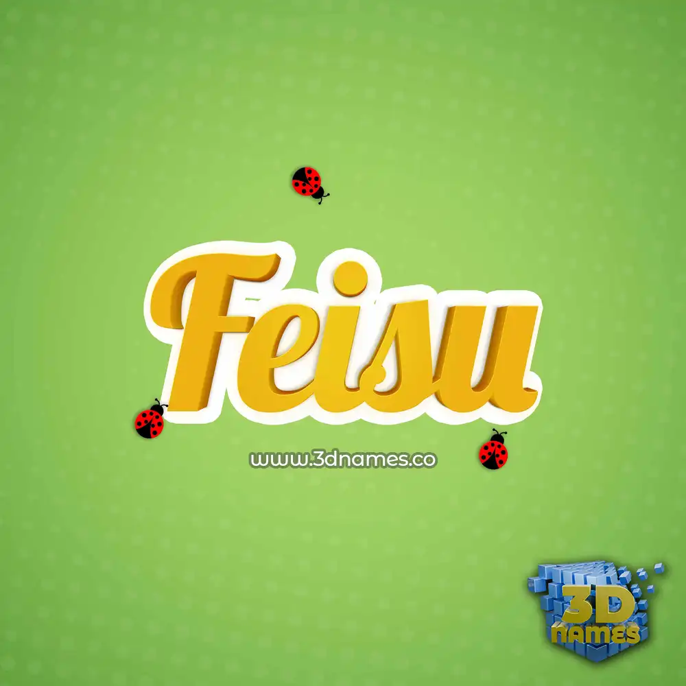 feisu in Ladybugs style - 3D name wallpaper