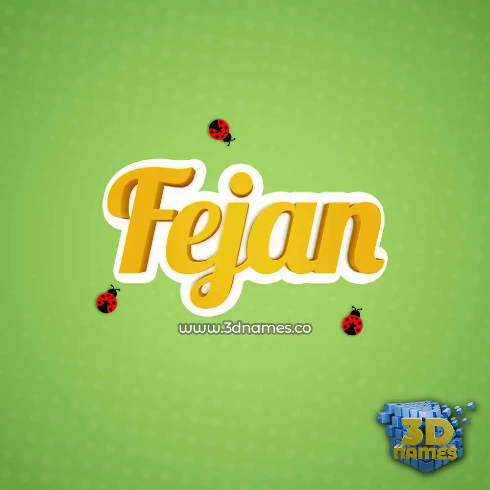 fejan in Ladybugs style - 3D name wallpaper