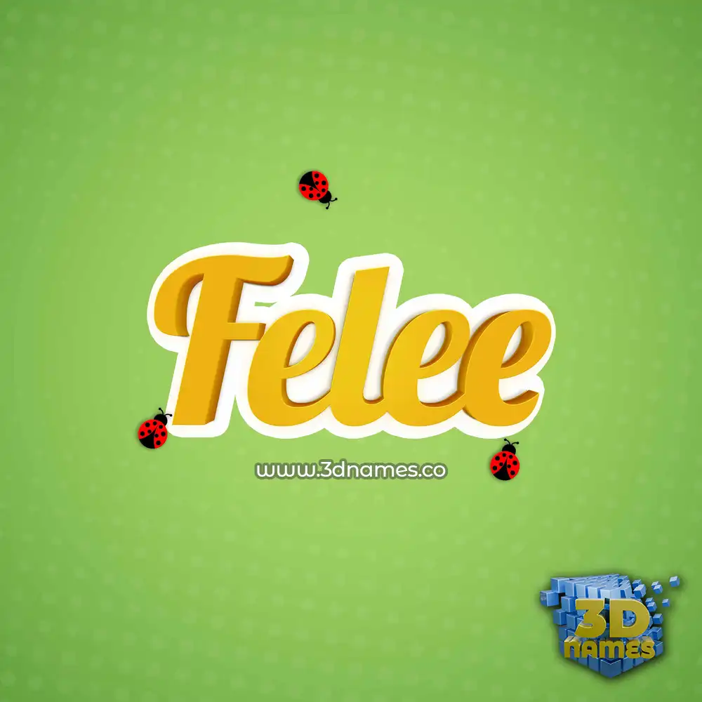 felee in Ladybugs style - 3D name wallpaper