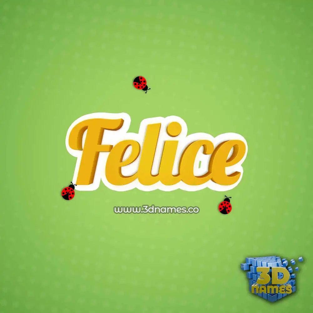 felice in Ladybugs style - 3D name wallpaper