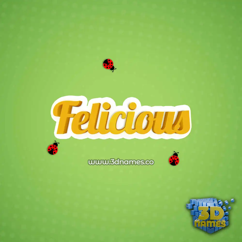 felicious in Ladybugs style - 3D name wallpaper