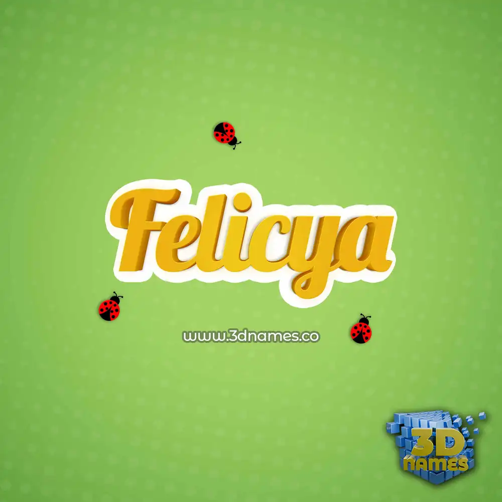 felicya in Ladybugs style - 3D name wallpaper