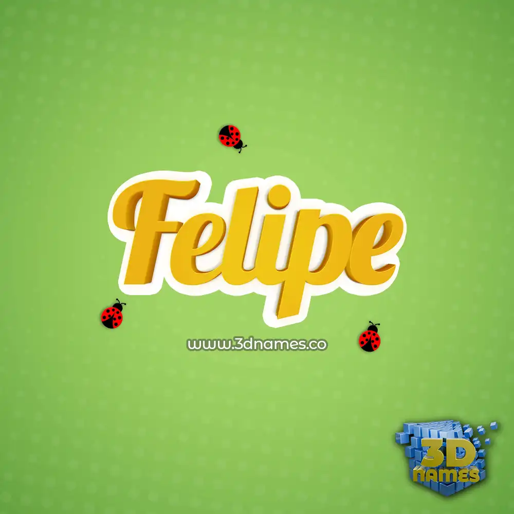 felipe in Ladybugs style - 3D name wallpaper
