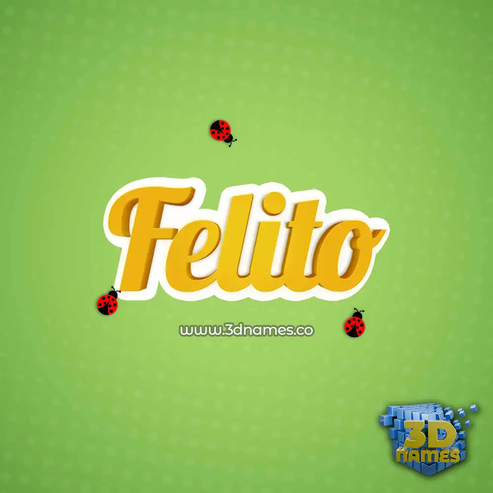 felito in Ladybugs style - 3D name wallpaper