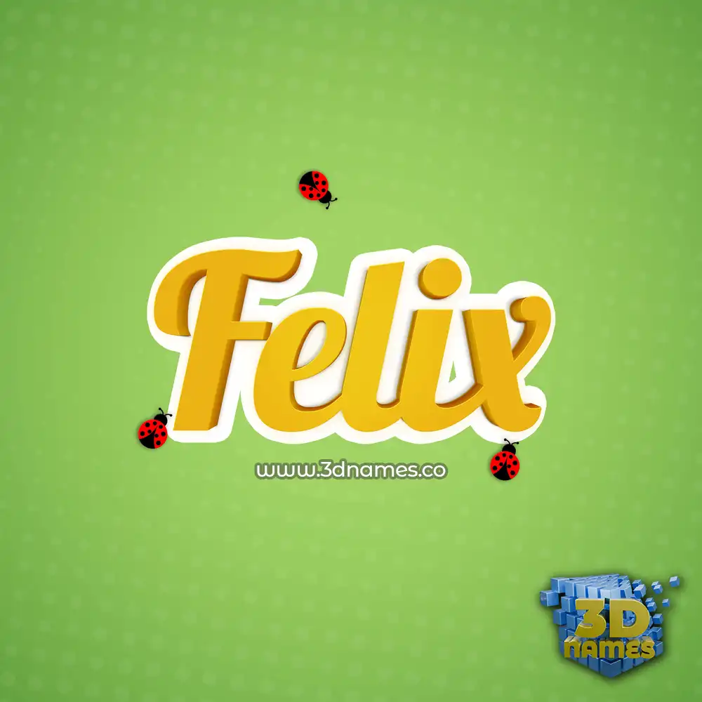felix in Ladybugs style - 3D name wallpaper