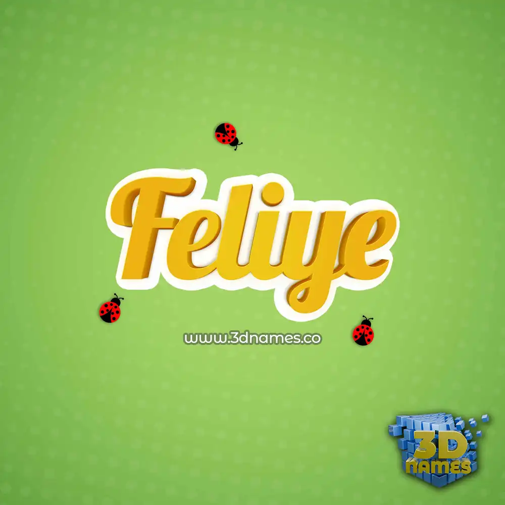 feliye in Ladybugs style - 3D name wallpaper