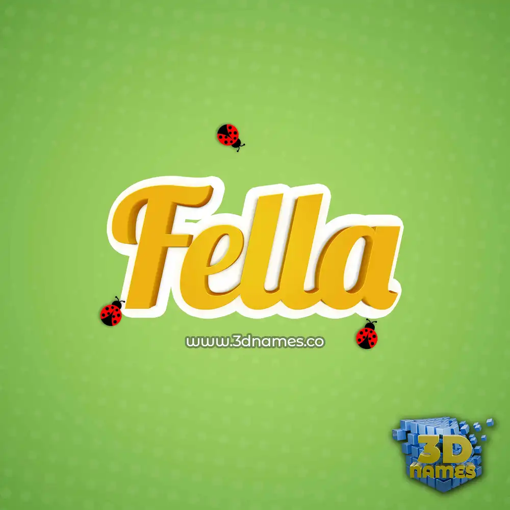fella in Ladybugs style - 3D name wallpaper