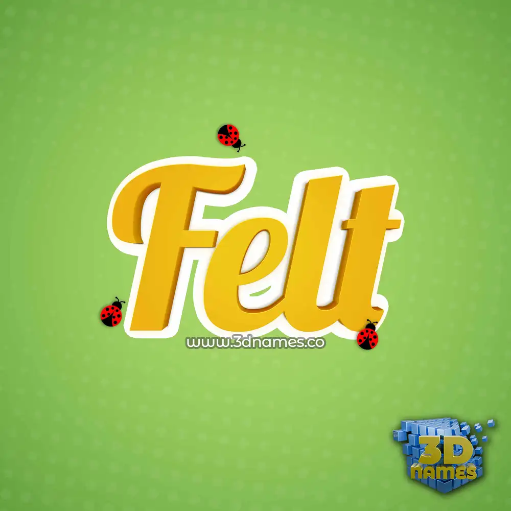 felt in Ladybugs style - 3D name wallpaper