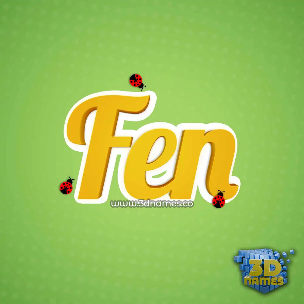 fen in Ladybugs style - 3D name wallpaper