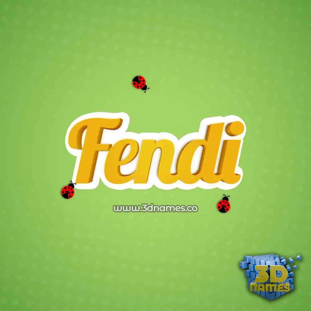 fendi in Ladybugs style - 3D name wallpaper