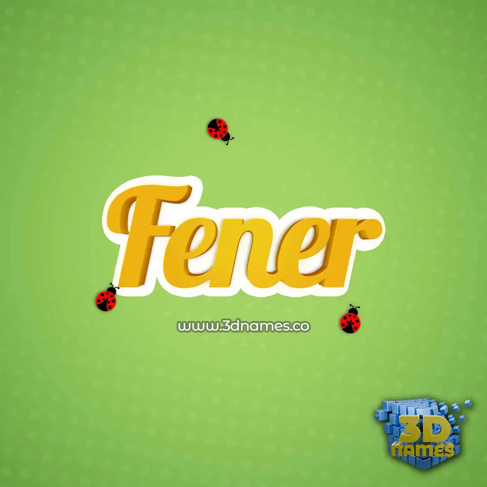 fener in Ladybugs style - 3D name wallpaper