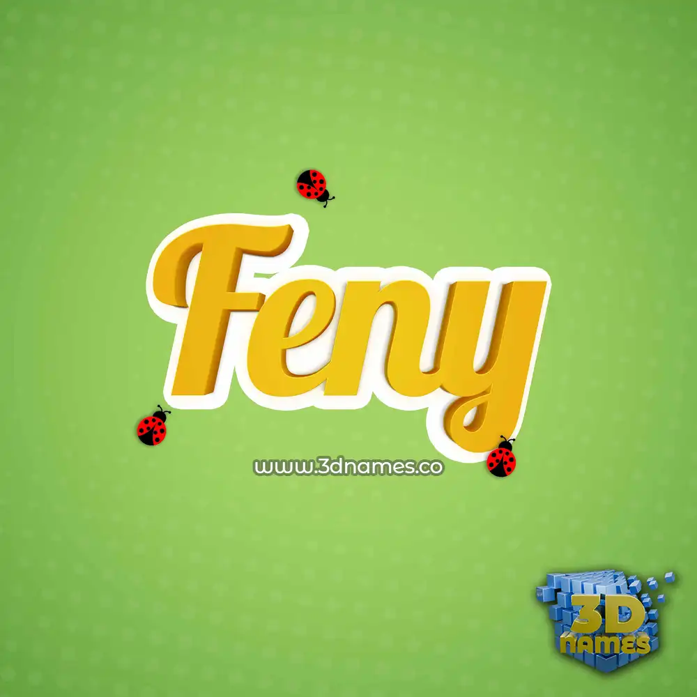 feny in Ladybugs style - 3D name wallpaper