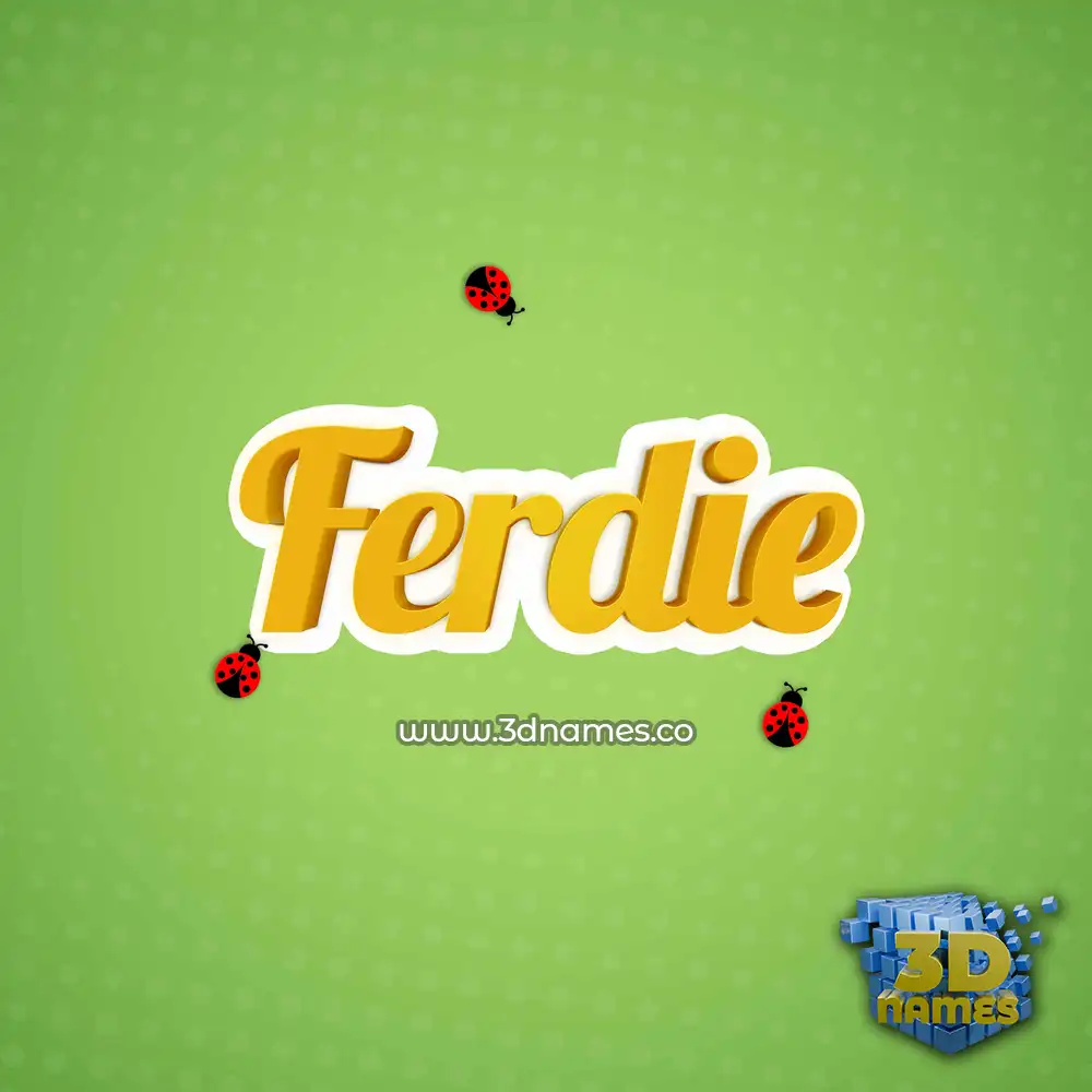 ferdie in Ladybugs style - 3D name wallpaper