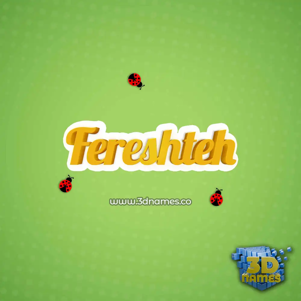 fereshteh in Ladybugs style - 3D name wallpaper