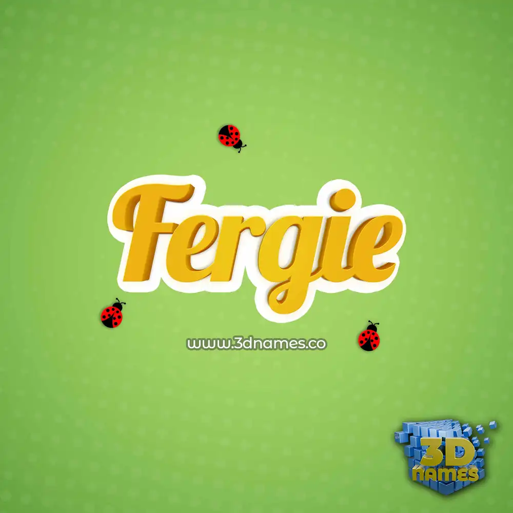 fergie in Ladybugs style - 3D name wallpaper