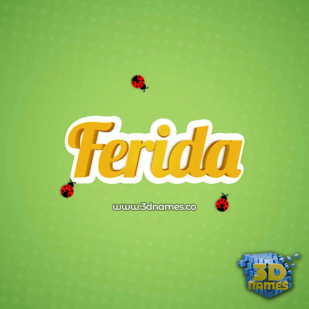 ferida in Ladybugs style - 3D name wallpaper