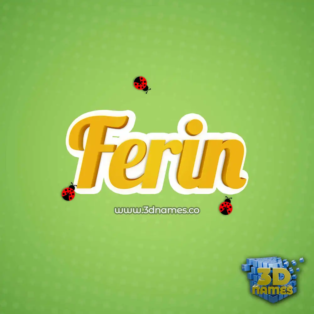 ferin in Ladybugs style - 3D name wallpaper