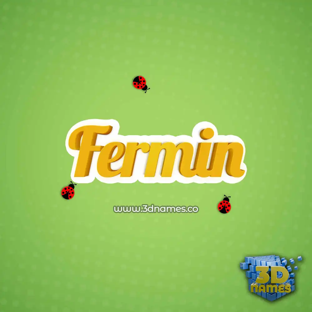 fermin in Ladybugs style - 3D name wallpaper