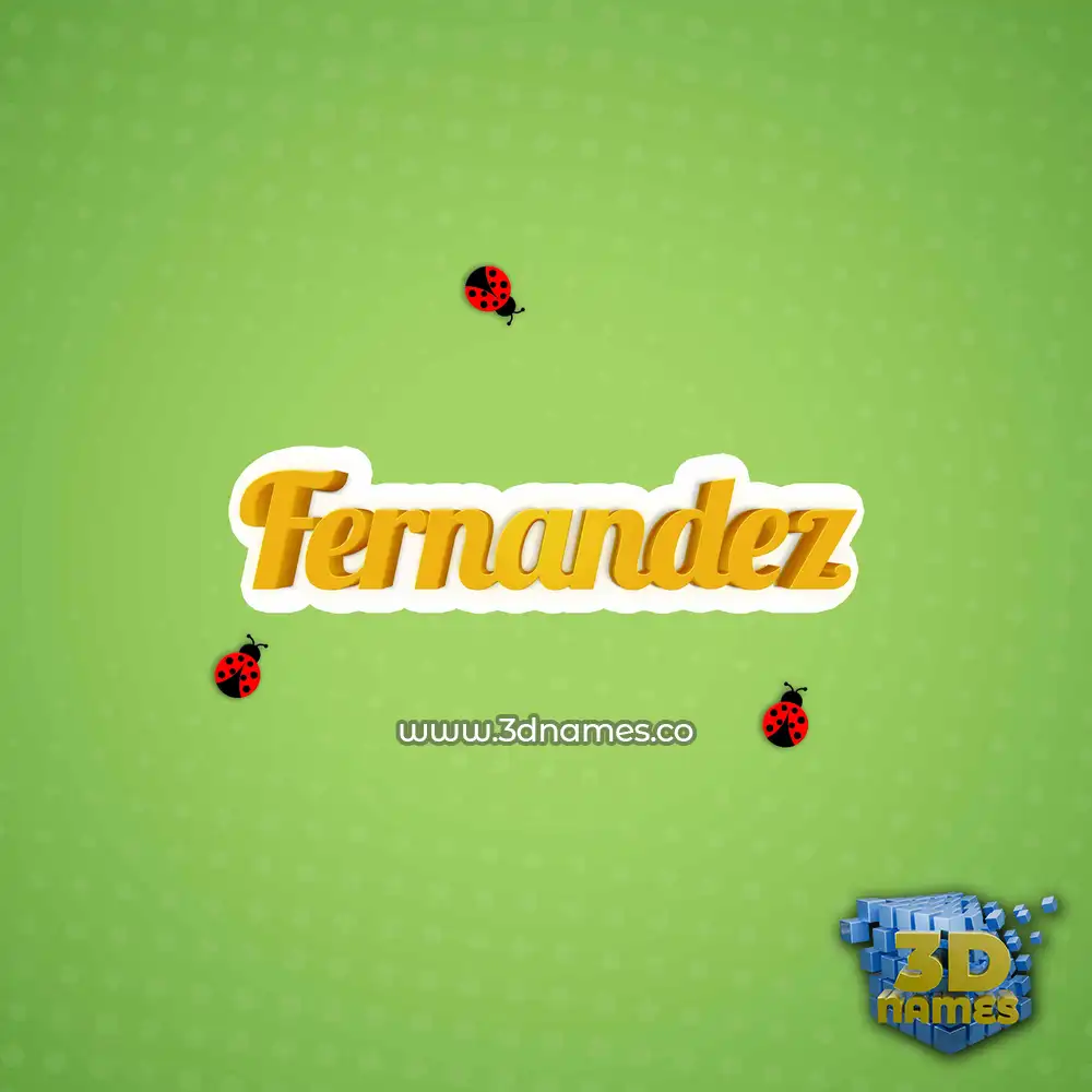 fernandez in Ladybugs style - 3D name wallpaper