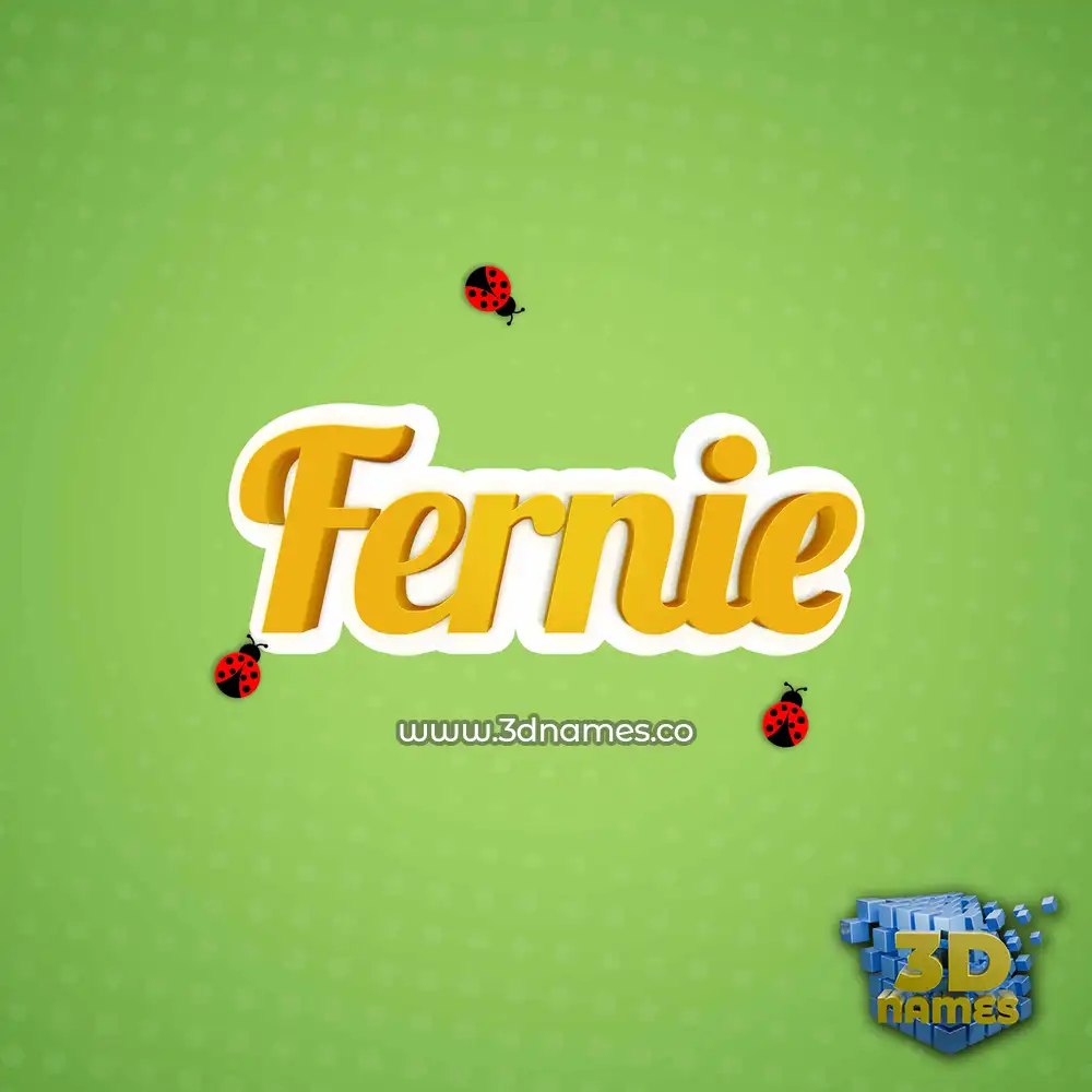 fernie in Ladybugs style - 3D name wallpaper