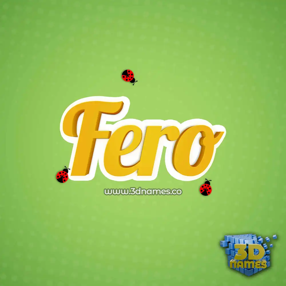 fero in Ladybugs style - 3D name wallpaper