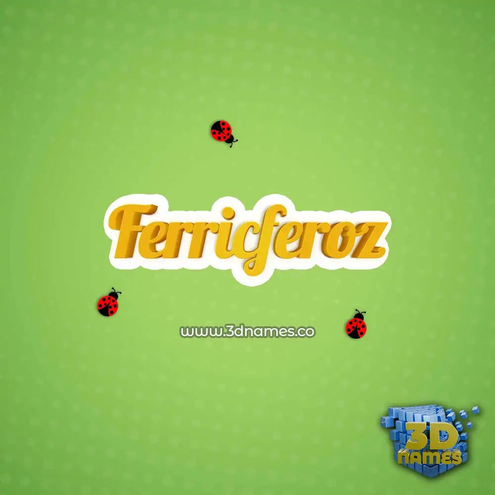 ferricferoz in Ladybugs style - 3D name wallpaper