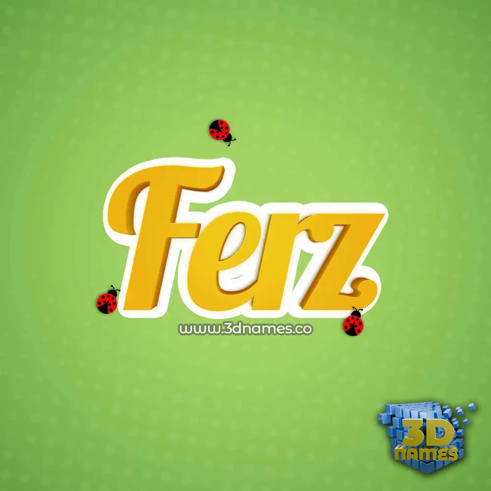 ferz in Ladybugs style - 3D name wallpaper