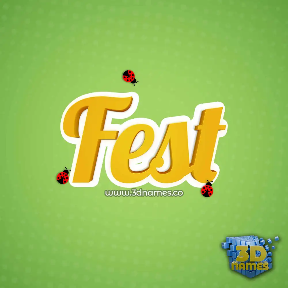 fest in Ladybugs style - 3D name wallpaper