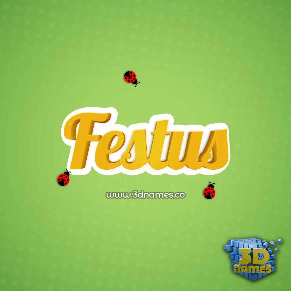 festus in Ladybugs style - 3D name wallpaper