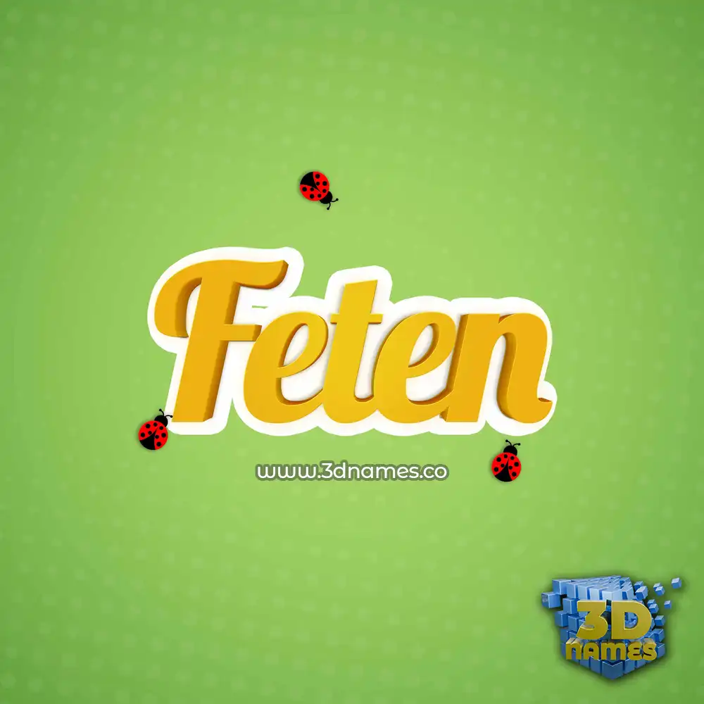 feten in Ladybugs style - 3D name wallpaper