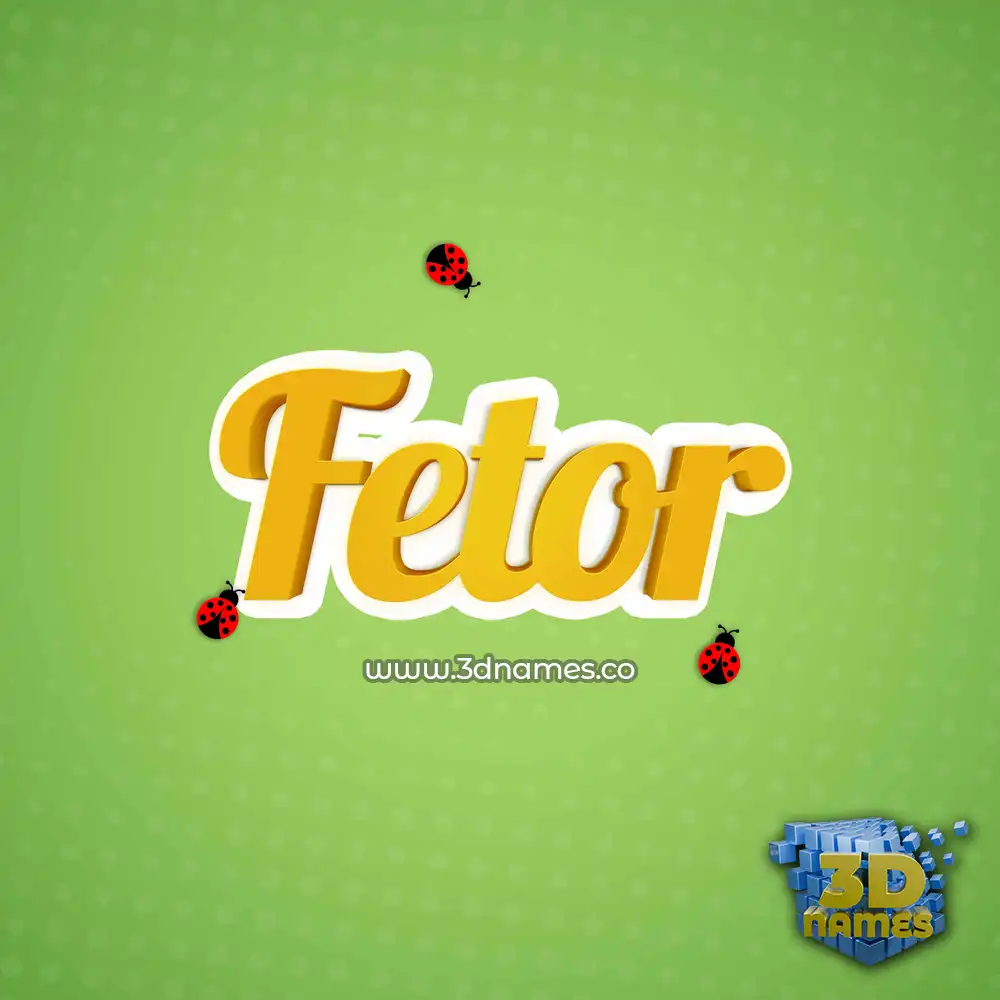 fetor in Ladybugs style - 3D name wallpaper