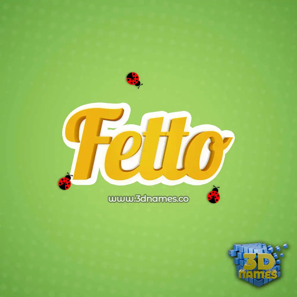 fetto in Ladybugs style - 3D name wallpaper