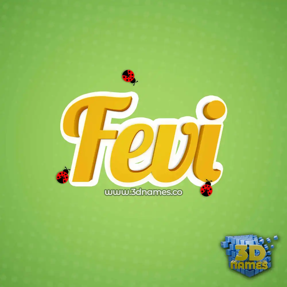 fevi in Ladybugs style - 3D name wallpaper
