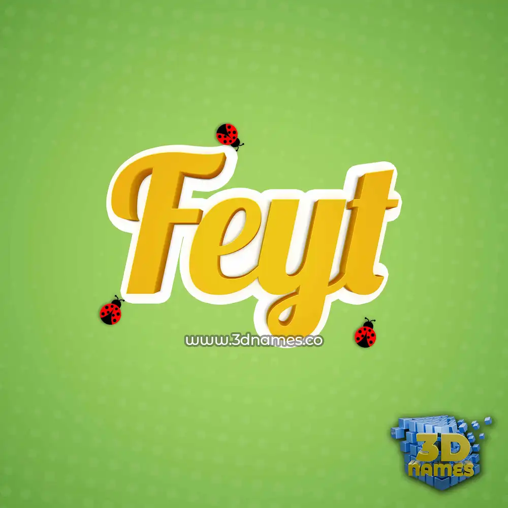 feyt in Ladybugs style - 3D name wallpaper