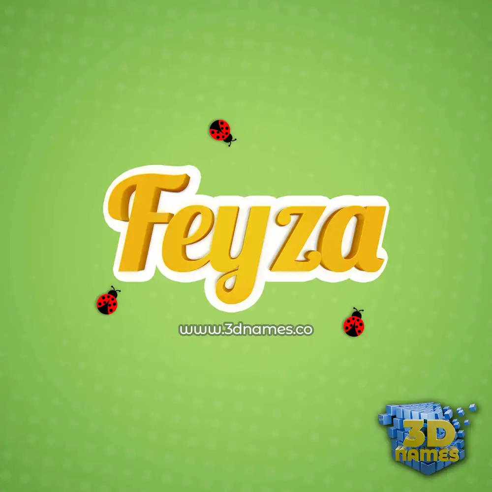 feyza in Ladybugs style - 3D name wallpaper