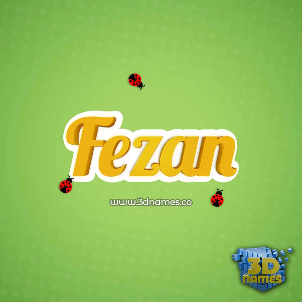 fezan in Ladybugs style - 3D name wallpaper