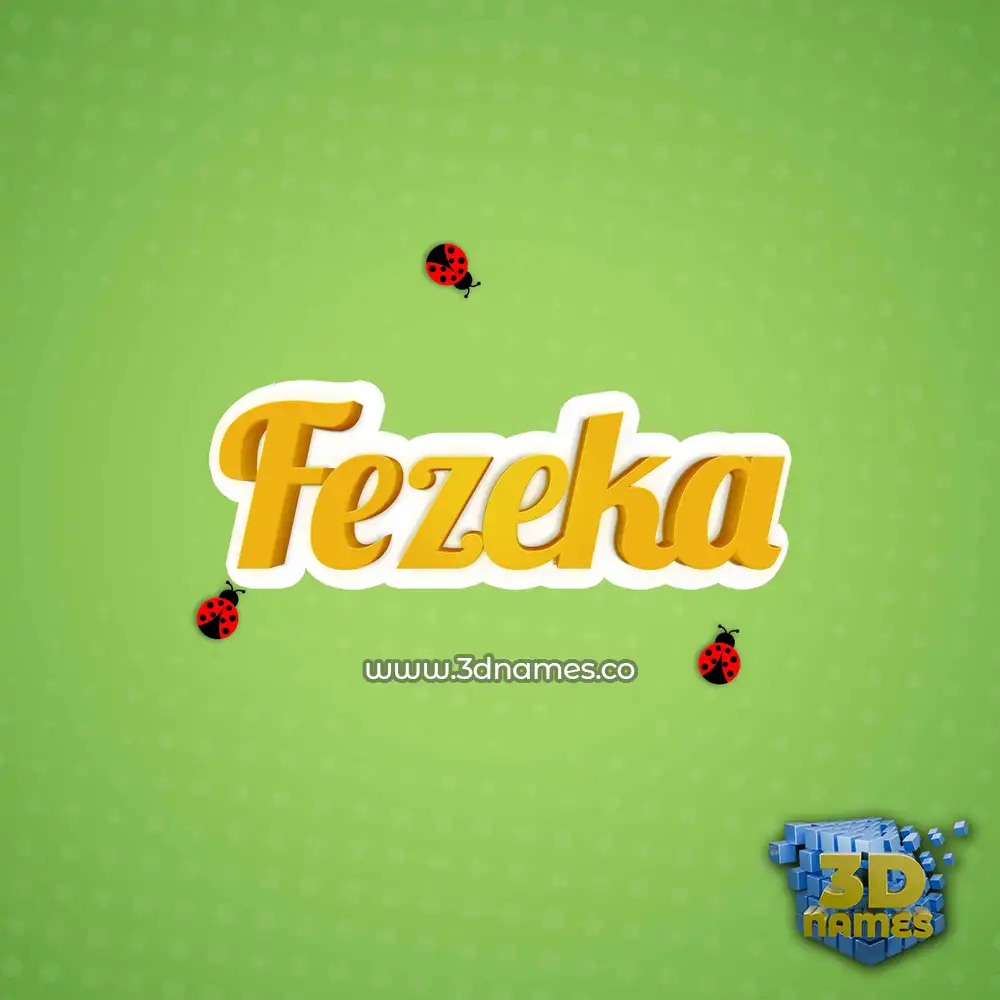 fezeka in Ladybugs style - 3D name wallpaper