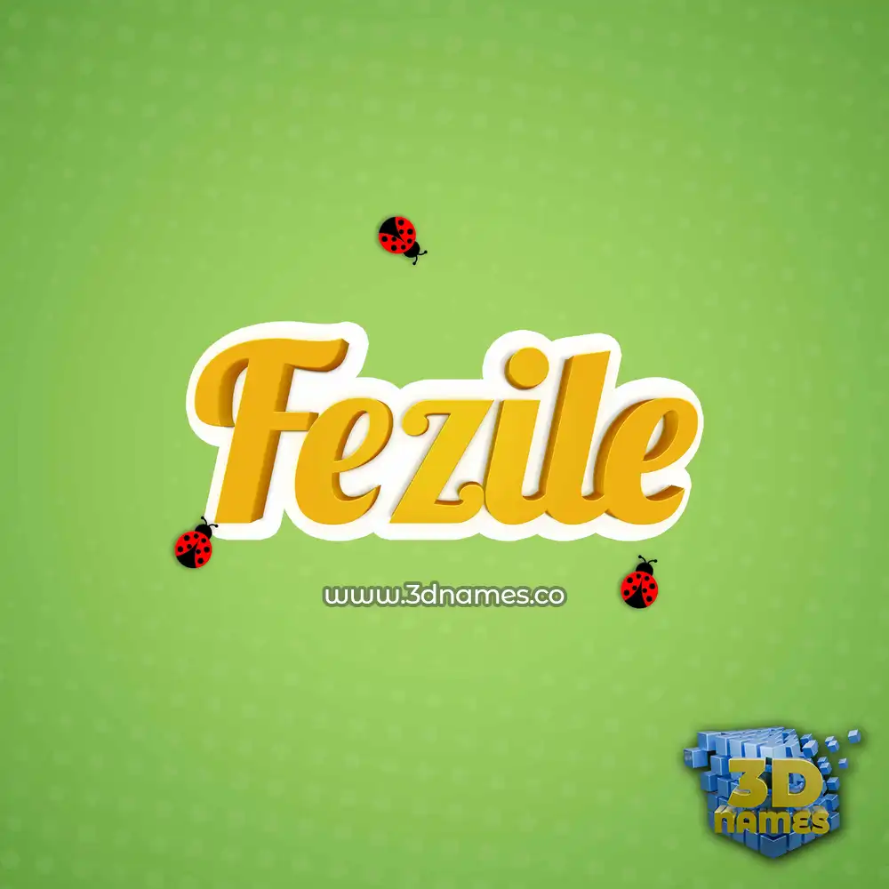 fezile in Ladybugs style - 3D name wallpaper