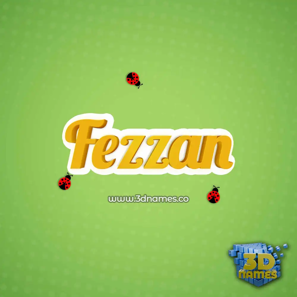fezzan in Ladybugs style - 3D name wallpaper