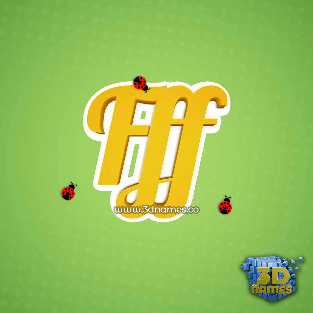 fff in Ladybugs style - 3D name wallpaper