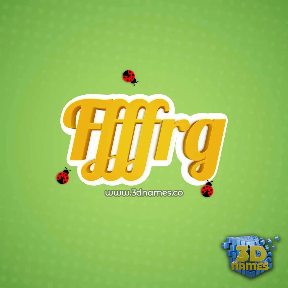ffffrg in Ladybugs style - 3D name wallpaper