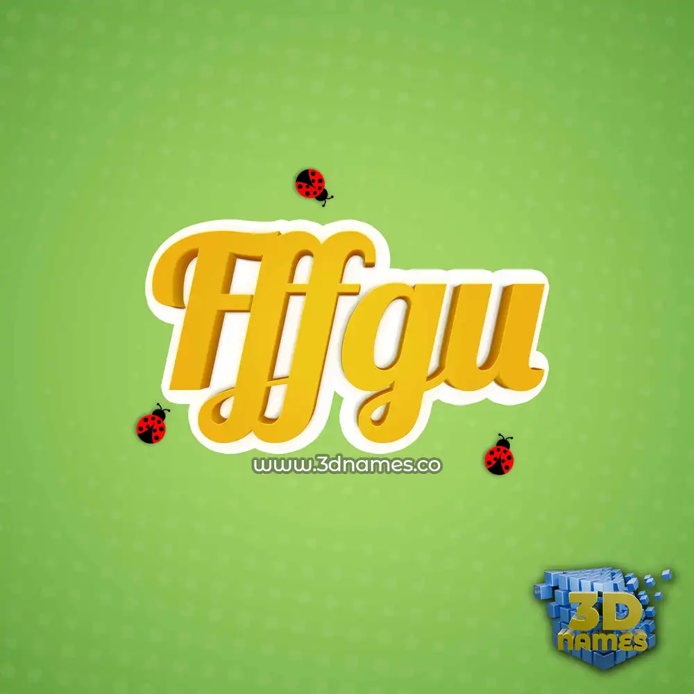 fffgu in Ladybugs style - 3D name wallpaper