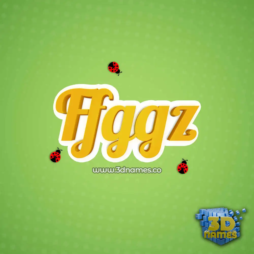 ffggz in Ladybugs style - 3D name wallpaper
