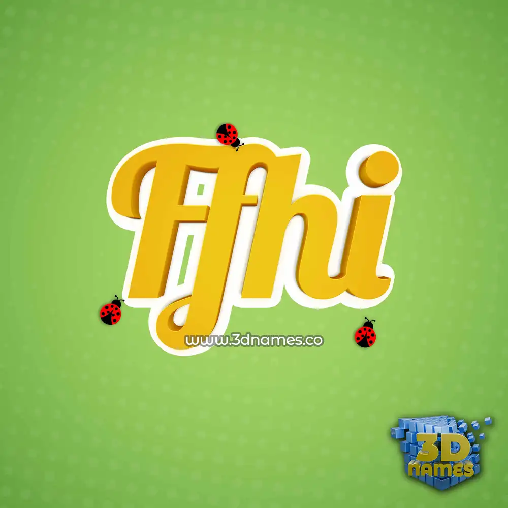 ffhi in Ladybugs style - 3D name wallpaper